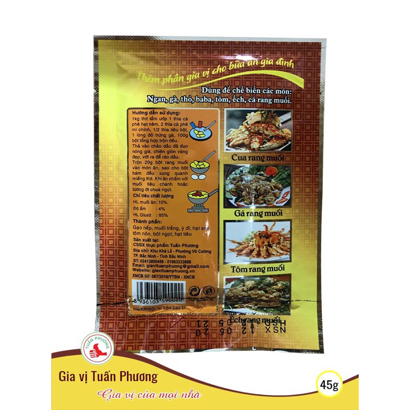 Bột rang muối Tuấn Phương gói 450gram
