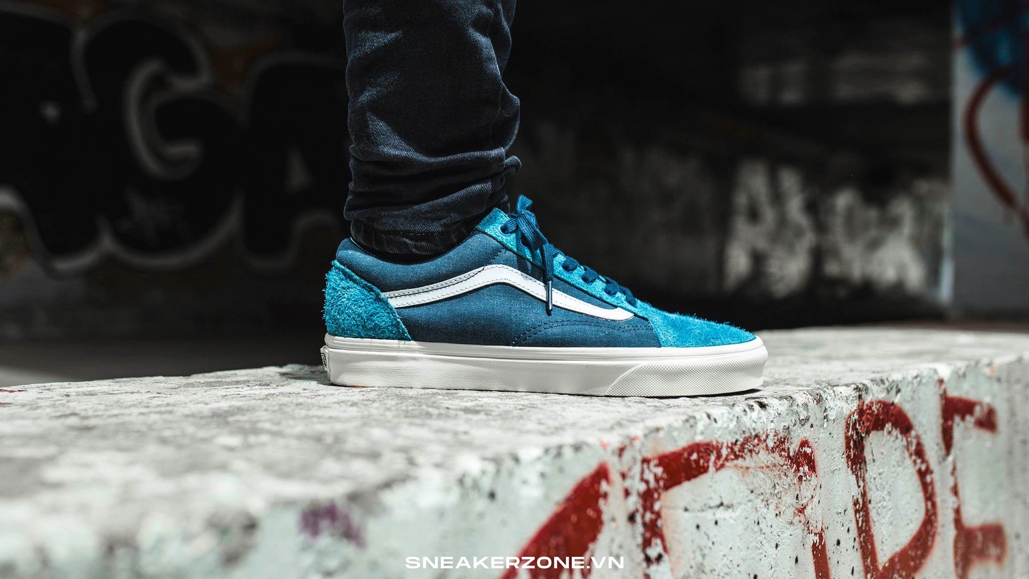 Giầy chính hãng vans old skool x j.crew 'reflecting pond' - rc2