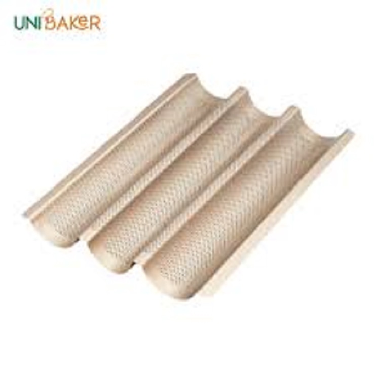 Khay Bánh Mì Chống Dính 3 Rãnh UNIBAKER