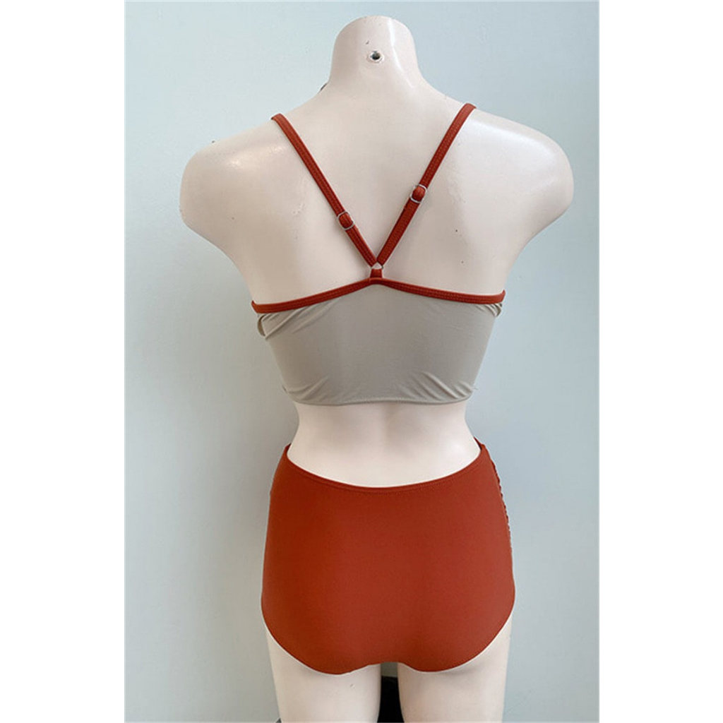 Bikini xoắn phối màu dễ thương