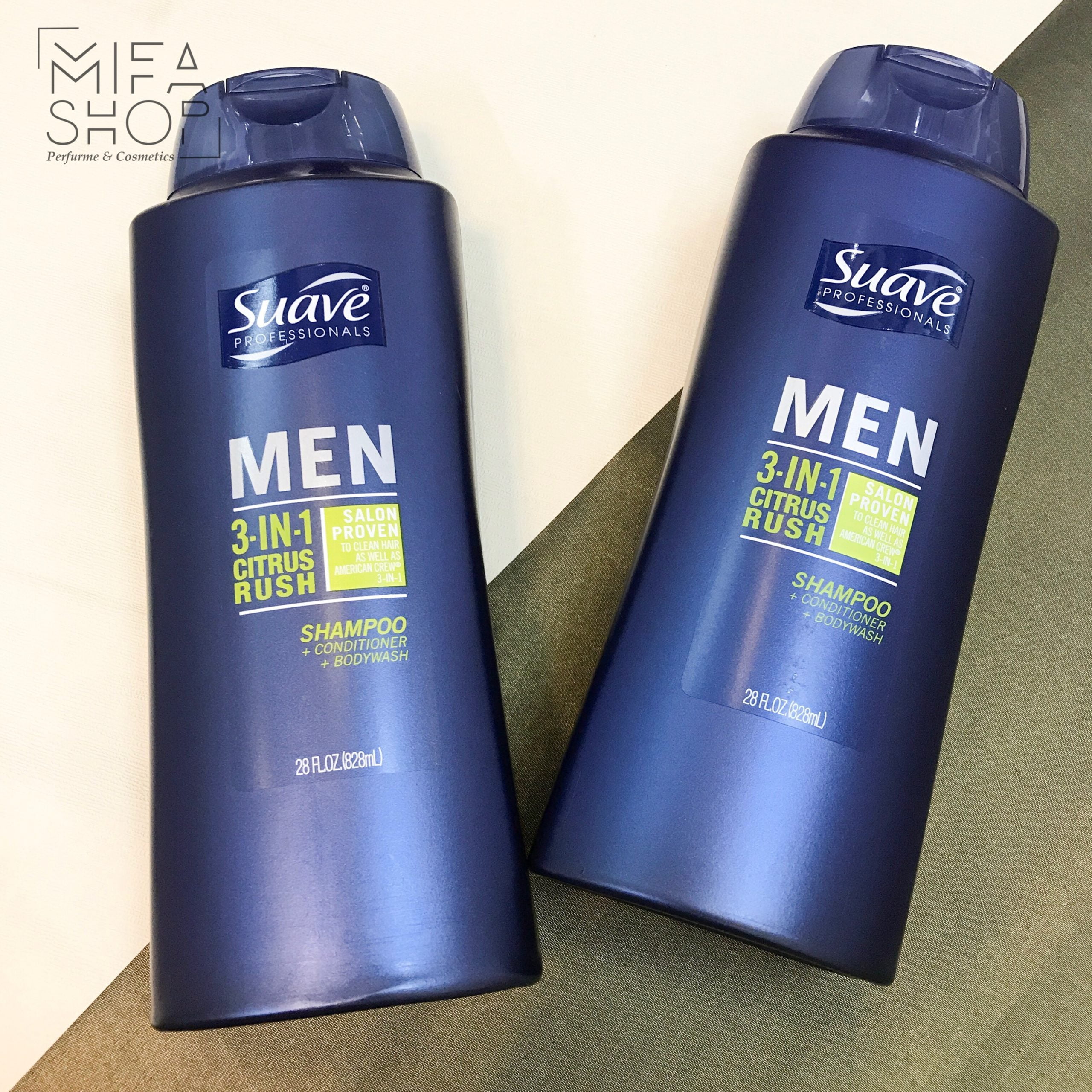 Tắm gội xả Suave men chai 828ml