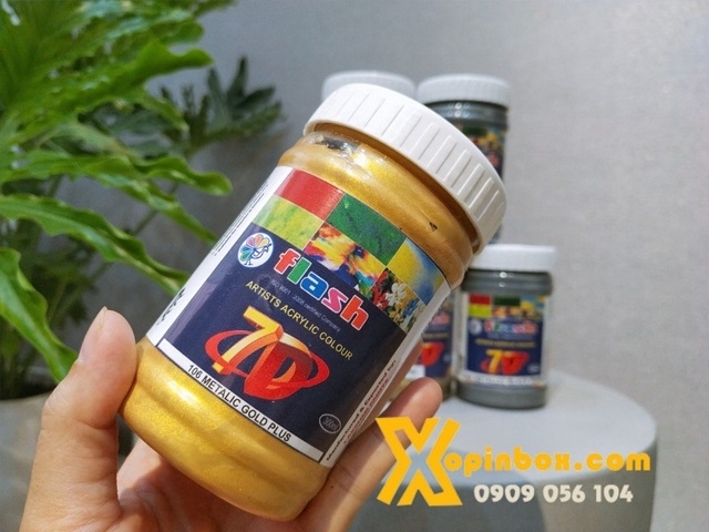 Màu Acrylic Nhũ Vàng/Bạc 100ml/ 300ml