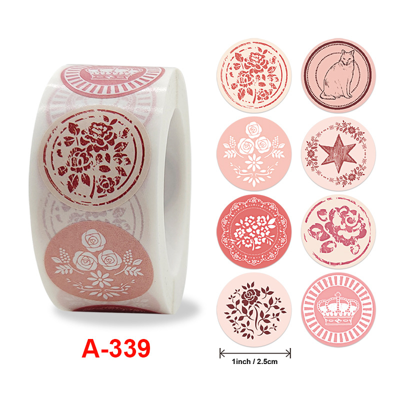 Cuộn 500 tem Sticker in màu tự dính 2.5cm