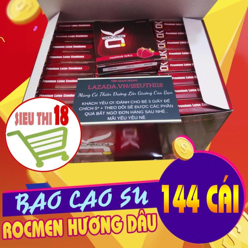 Bộ 48 Hộp Bao Cao Su Gia Đình OKHQ Mùi Hương Dâu Tây ( Hộp 3 chiếc )