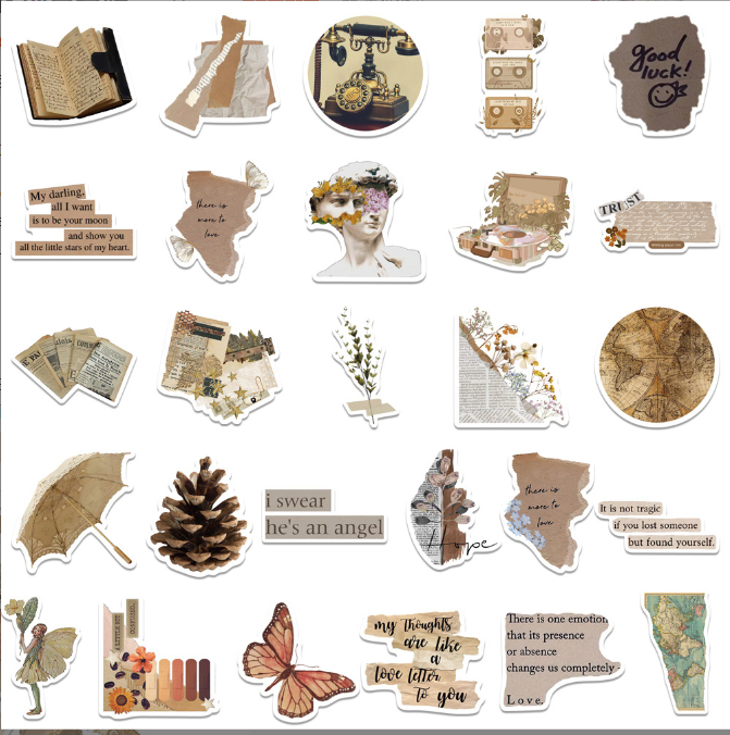Sticker theo phong cách nghê thuật cổ điển