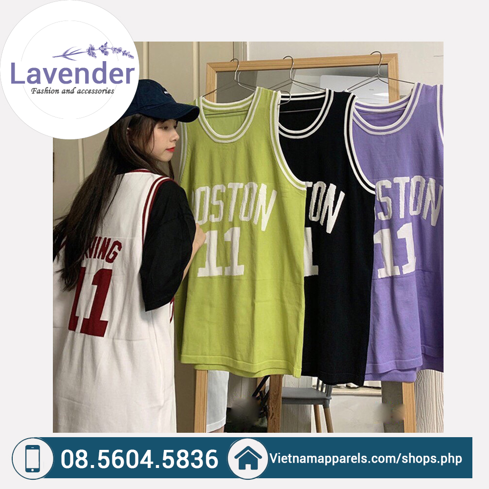 Áo tanktop bóng rổ Boston 11 cực chất