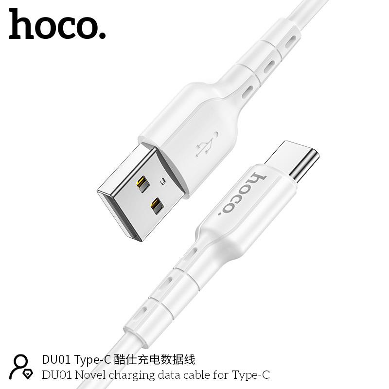 Cáp sạc Hoco DU01 USB to Micro/Lightning/Type-C sạc nhanh 2.4A/3A dài 100cm