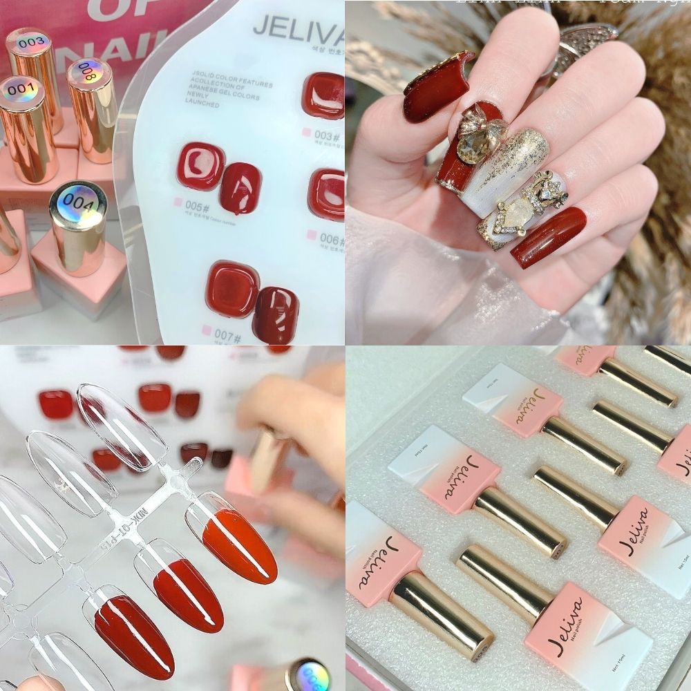 Sơn gel đỏ, sơn móng tay gel Jeliva 15ml