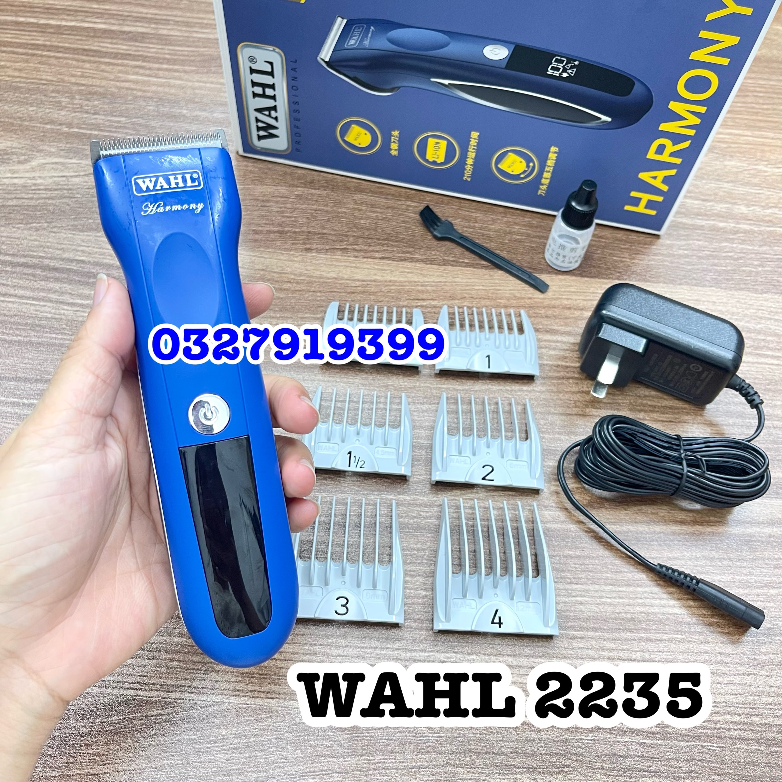 WAHL Tông Đơ Cắt Tóc Cao Cấp WAHL 2235 Màn Hình LCD Pin Lithium Năng Lượng Cao Lưỡi Thép Sắc Bén Thời Gian Sử Dụng 3.5 Giờ