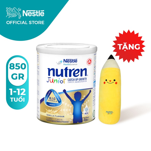 HCMTặng quà Mẫu mới- Hàng có sẵn- Sữa bột Nutren Junior 800g