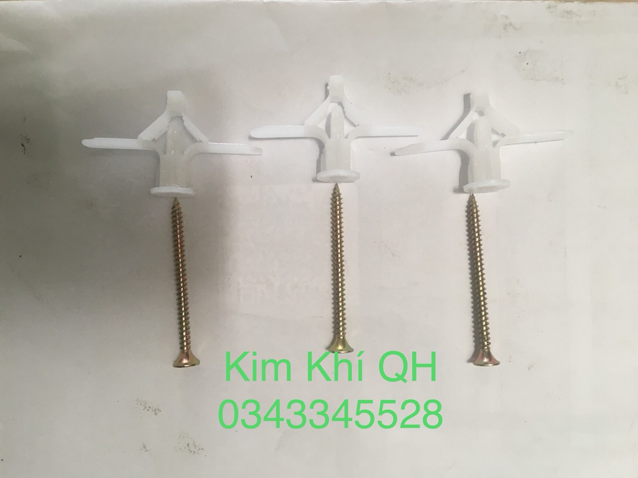 Tắc kê nở nhựa thạch cao + vít - 10 bộ