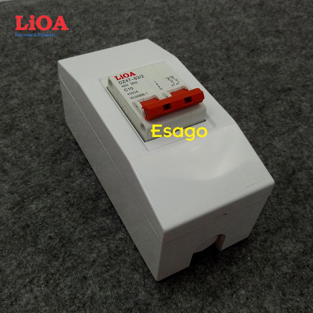 [HCM][10A] Combo cầu dao tự động (APTOMAT) LiOA 10A loại 2 cực - Lắp nổi