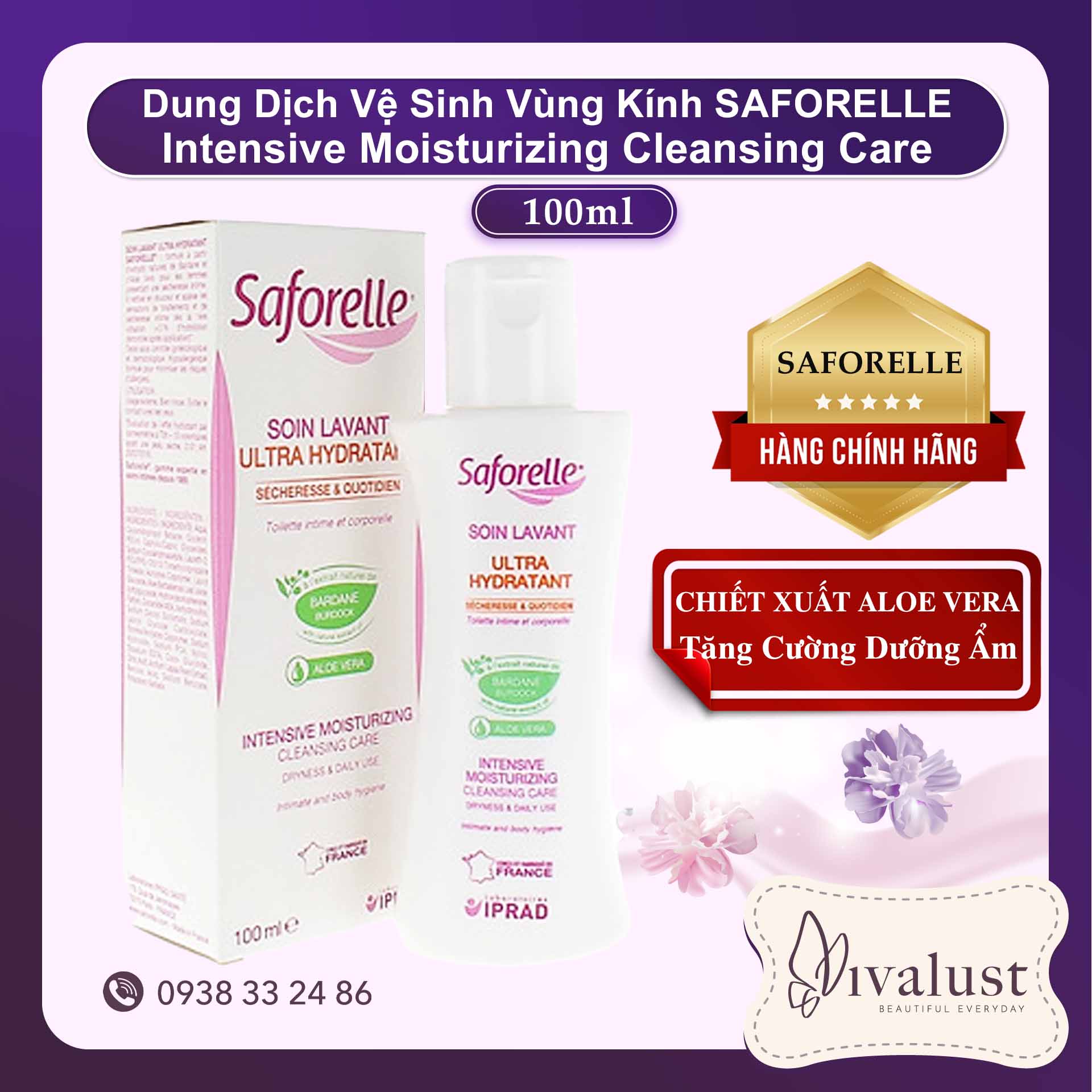 Dung Dịch Vệ Sinh Vùng Kín SAFORELLE Gentle Cleansing Care (100ml)