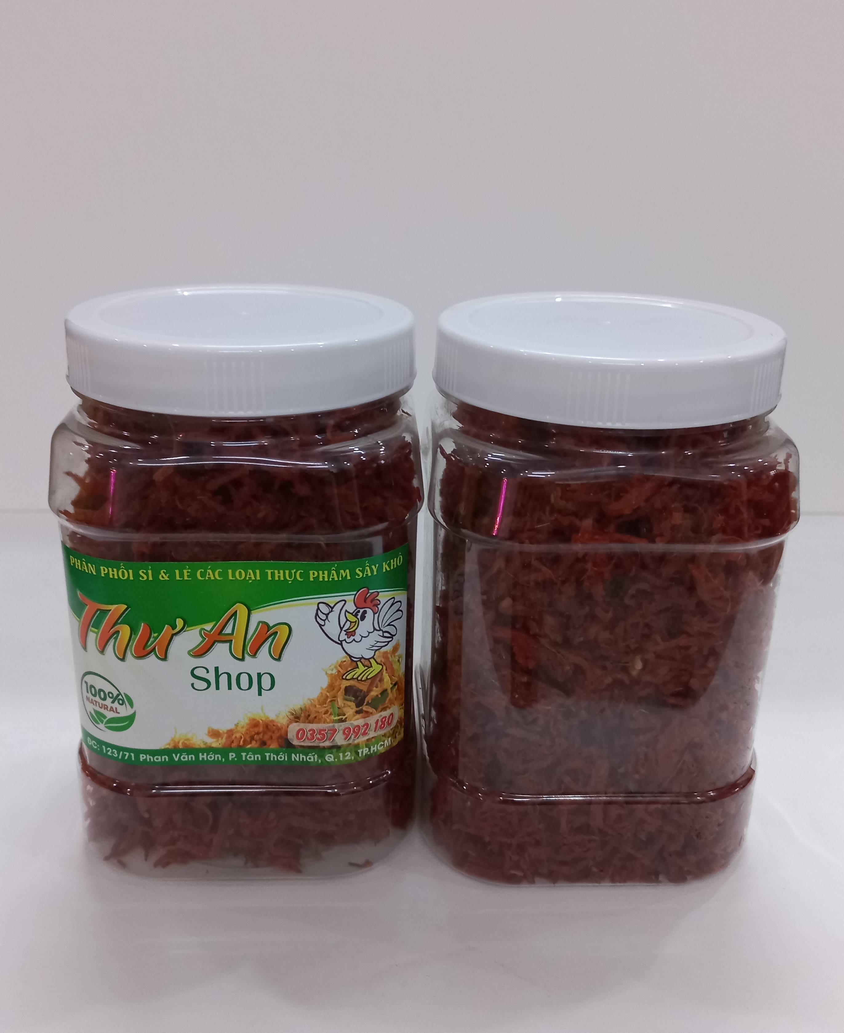 KHÔ BÒ XÉ SỢI (KHÔ HEO VỊ BÒ) đóng hủ 500g