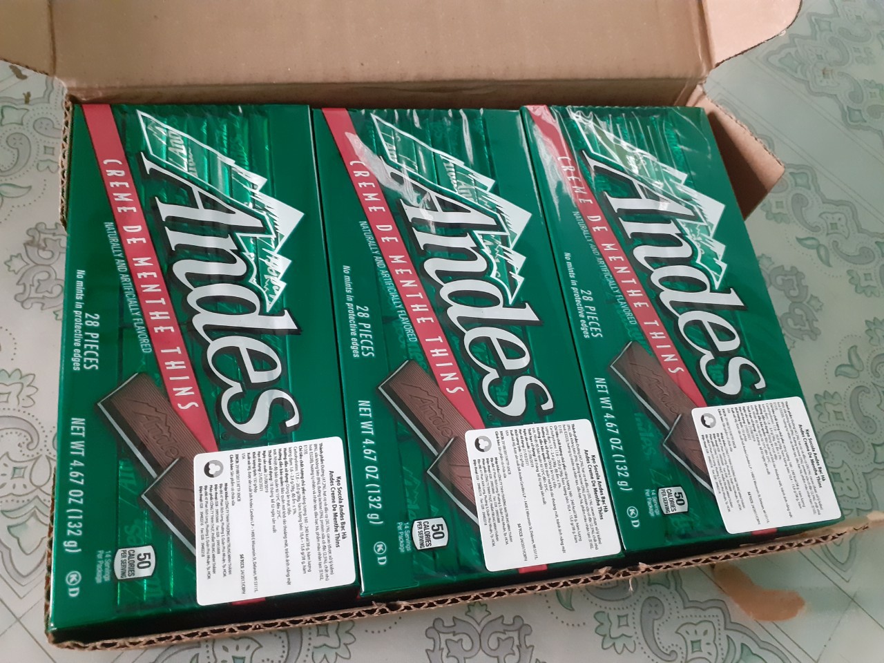 Socola Andes Mỹ 132g