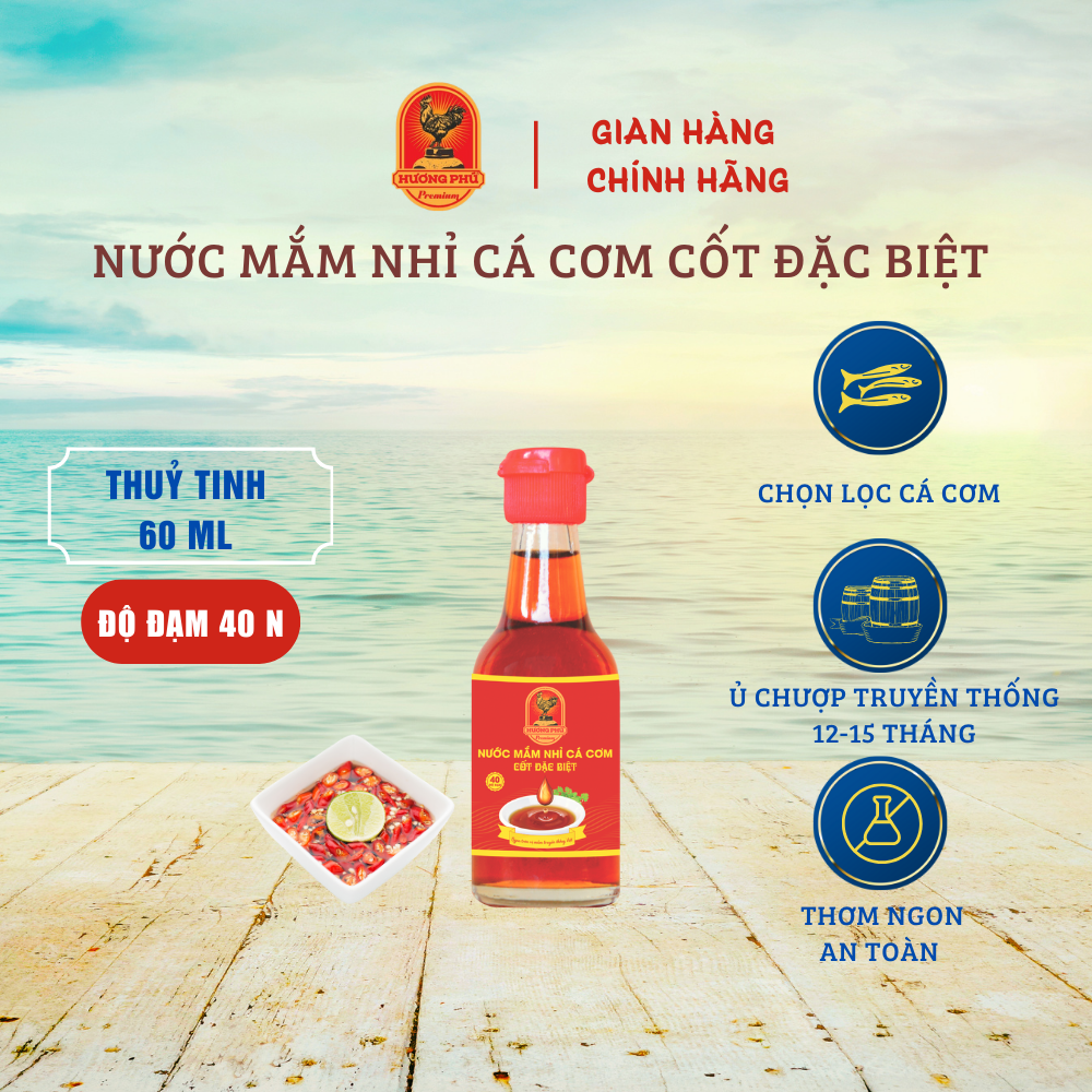 Nước mắm cá cơm HP 40 độ đạm - Loại nhỏ