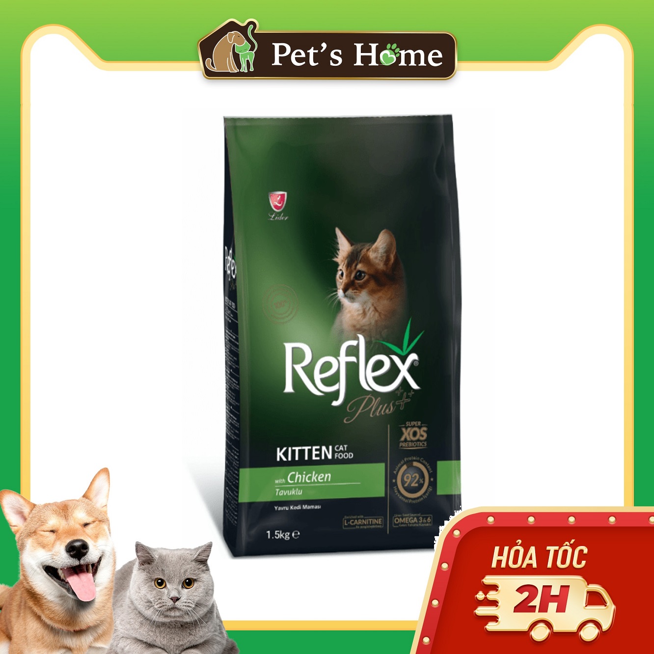 Hạt Reflex Plus Chicken cho mèo 1,5kg