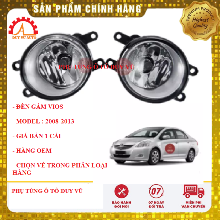 ĐÈN GẦM TOYOTA VIOS ĐỜI 2008 2009 2010 2011 2012 2013