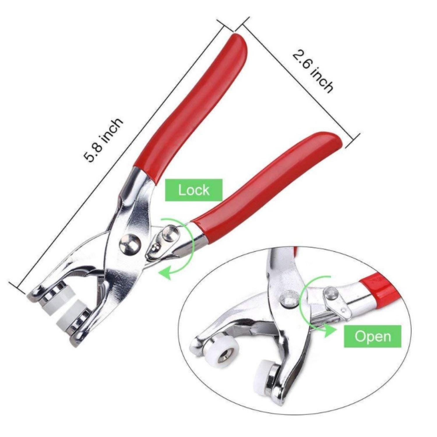 Kìm bấm cúc sắt, cúc vành tặng kèm 5 cúc