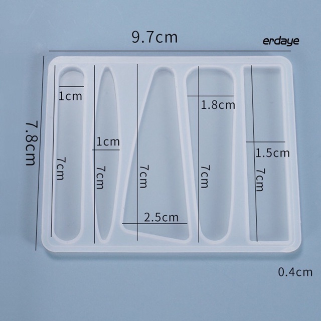 Khuôn Silicon Làm Kẹp Tóc Handmade Resin