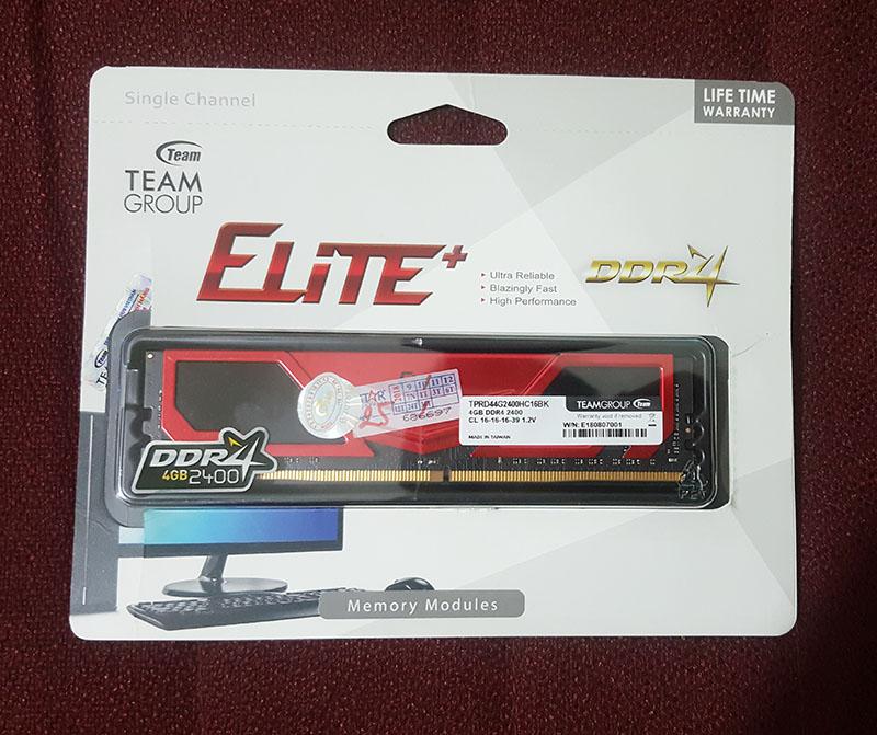 Ram máy tính để bàn Team 4GB DDR4 bus 2400 (new)