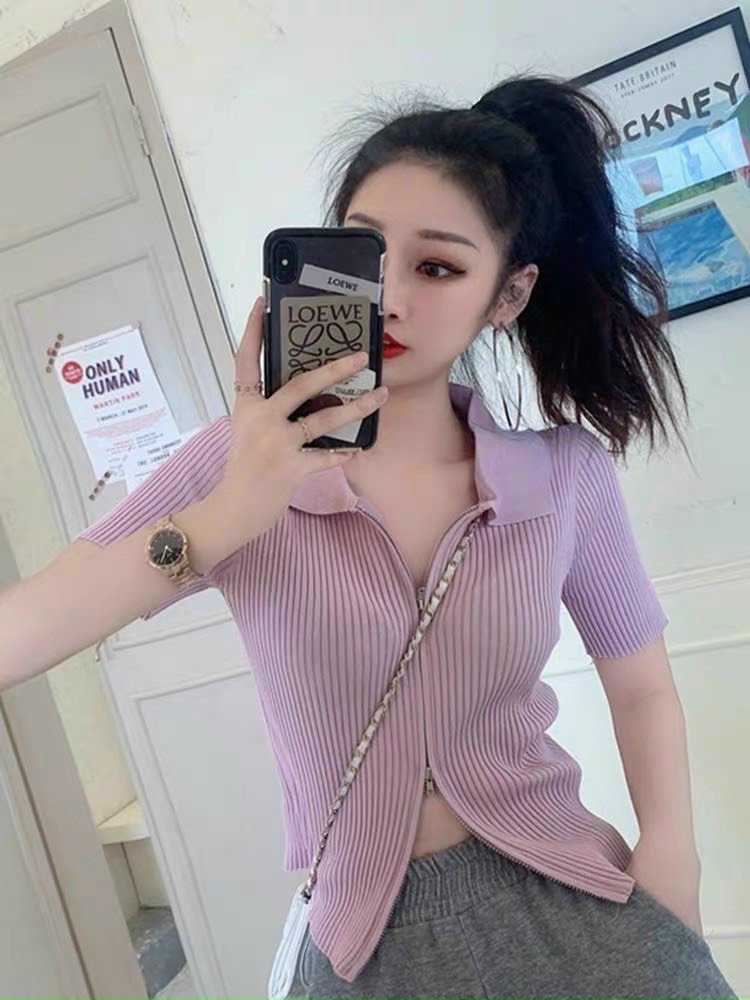 Áo gân cổ bẻ phong cách TTSLA0464