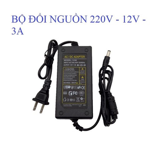 Bộ chuyển đồi nguồn điện 220V sang 12V-3A vỏ nhựa (DC)