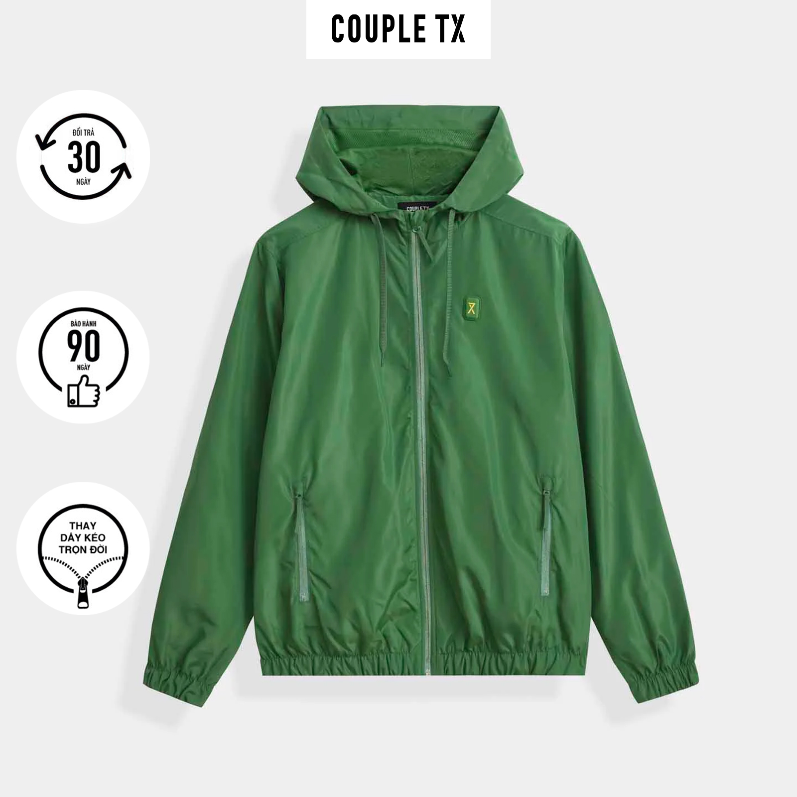 Áo Khoác Dù Nữ COUPLE TX - Áo Khoác Chống Nắng, Tránh Gió, Có Nón Basic WOP 2047/ WOP 2040