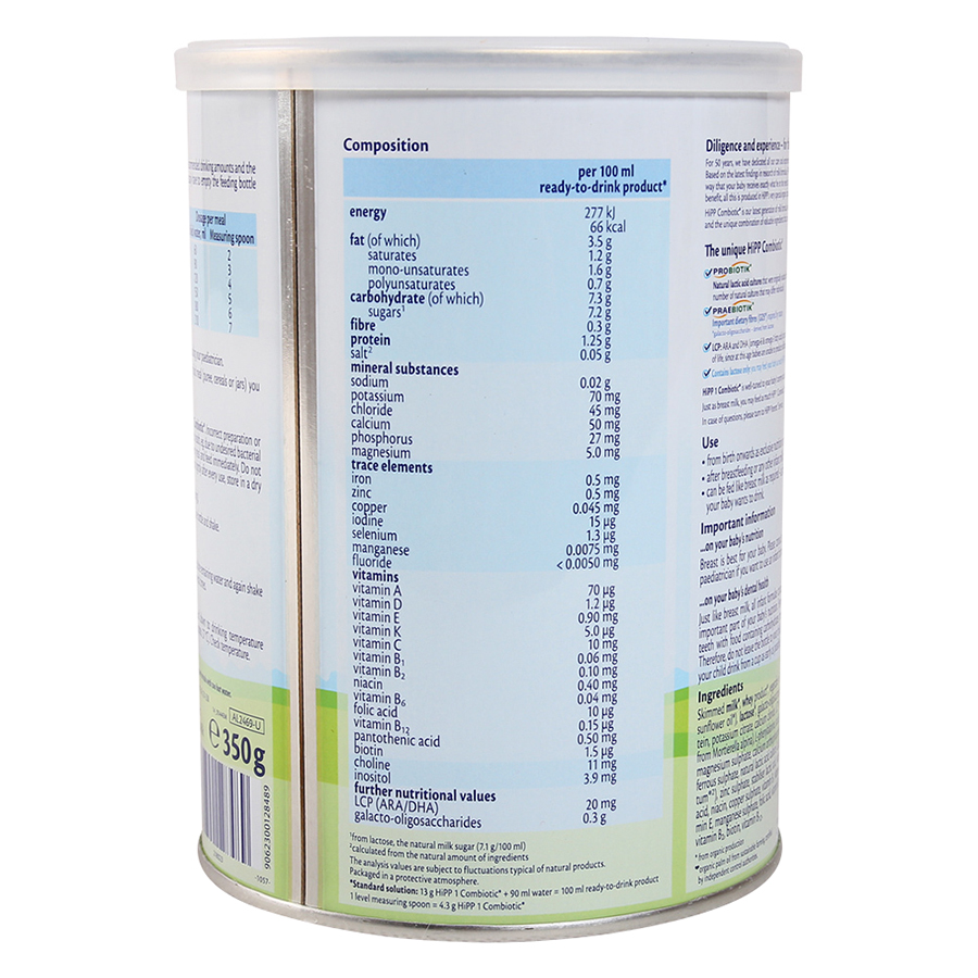 Sữa HiPP ORGANIC SỐ 1 COMBIOTIC 350g