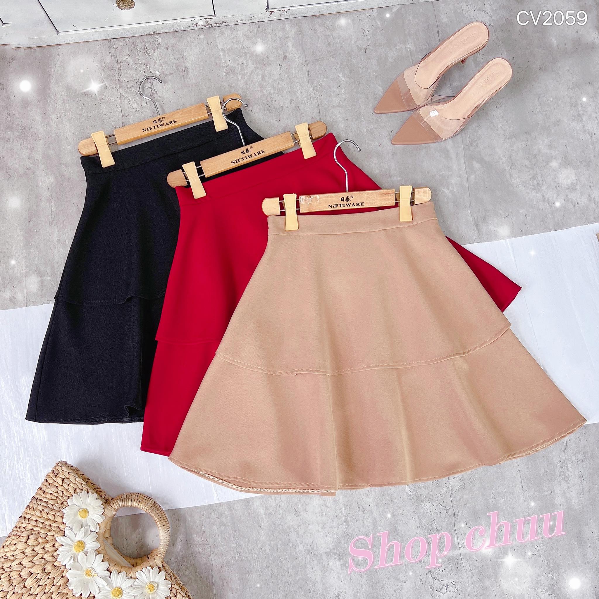 Chân váy xòe 2 tầng CHUU CV2059