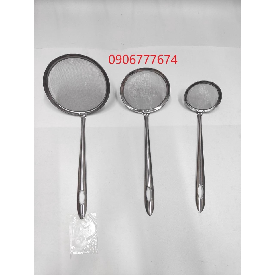 Vá vớt bọt / hớt bọt inox dạng lưới khít , mịn [Ảnh thật] [Có sẵn]