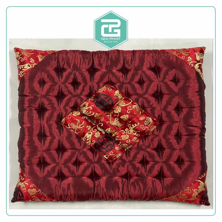 Đệm ngồi bệt lót ghế văn phòng, nệm ngồi thiền vuông gấm lụa 40x40cm