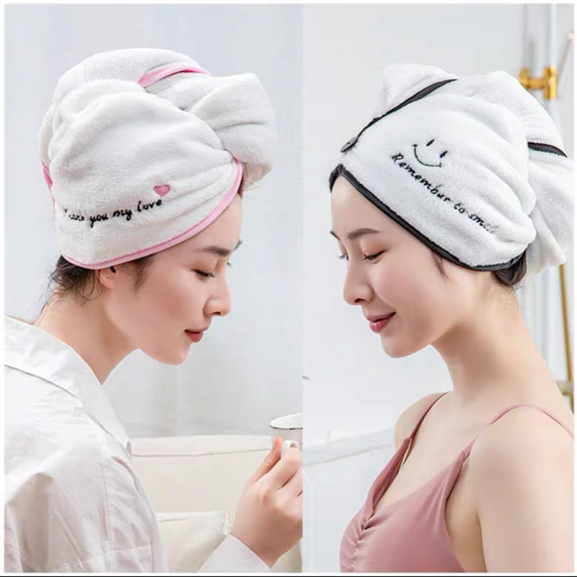 (HCM) KHĂN QUẤN TÓC THẦN THÁNH 3P - KHĂN Ủ TÓC VẤN TÓC KHÔ SIÊU TỐC - KHĂN QUẤN Ủ TÓC LAU TÓC CÓ NÚT CÀI - KHĂN SẤY TÓC SIÊU HOT KHÔ TÓC CỰC NHANH