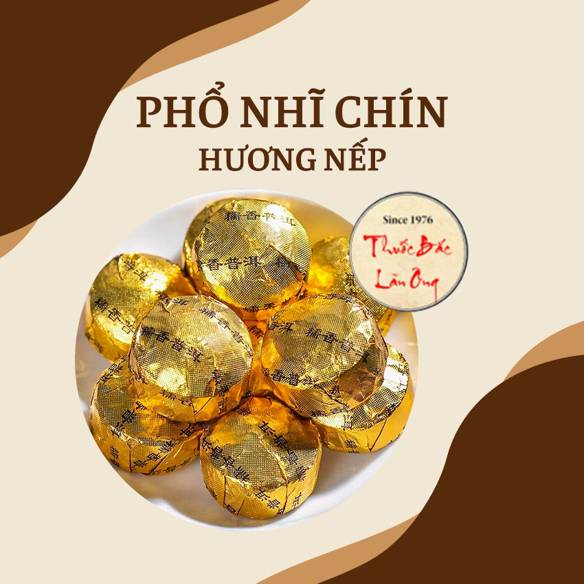 1 viên trà phổ nhĩ nếp chín Vân Nam và 30 loại trà phổ nhĩ thượng hạng tự chọn - Lãn Ông