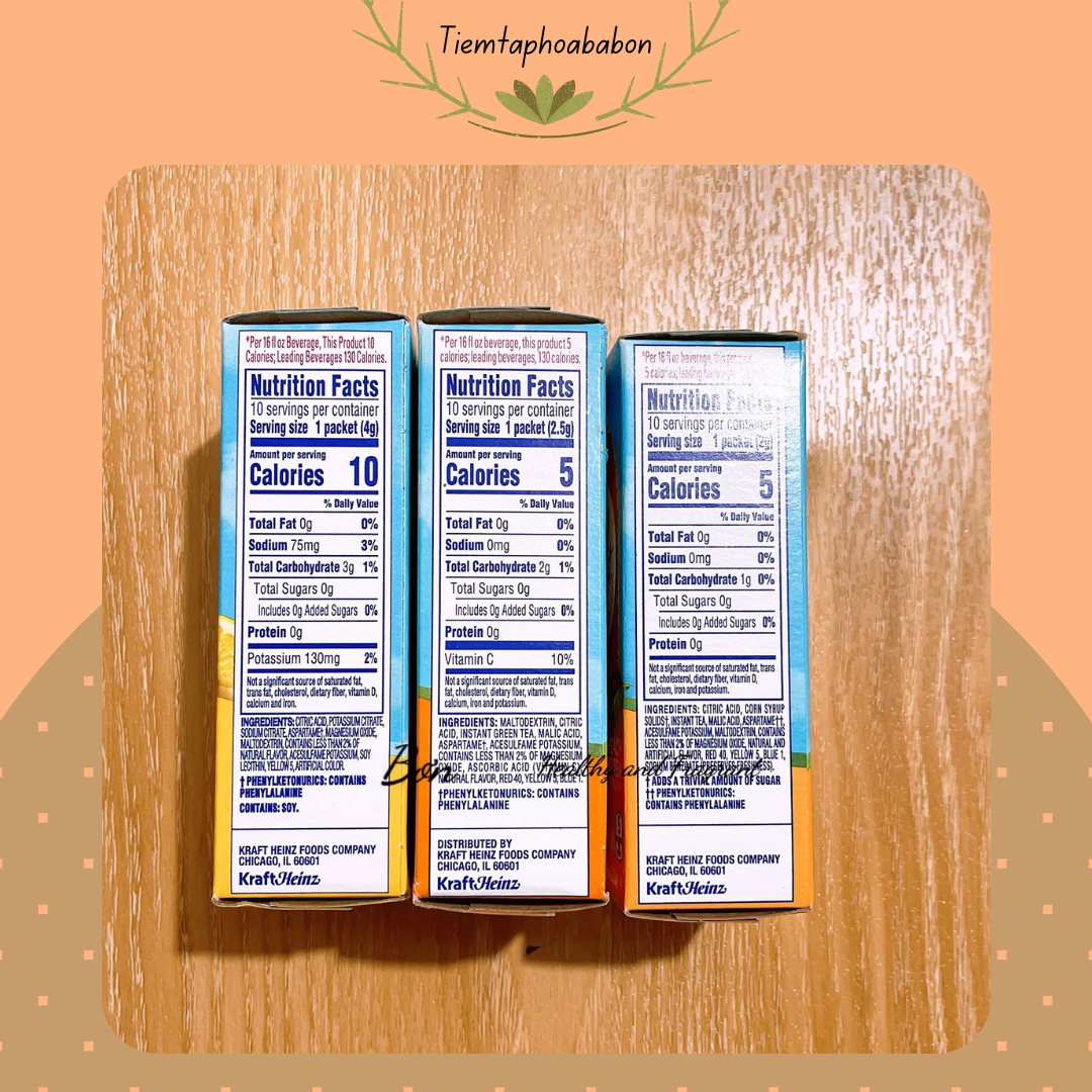 🍑 Crystal Light 🍑 Bột Pha Nước Trái Cây Crystal Light Gói Nhỏ 🍑 1 gói 🍑