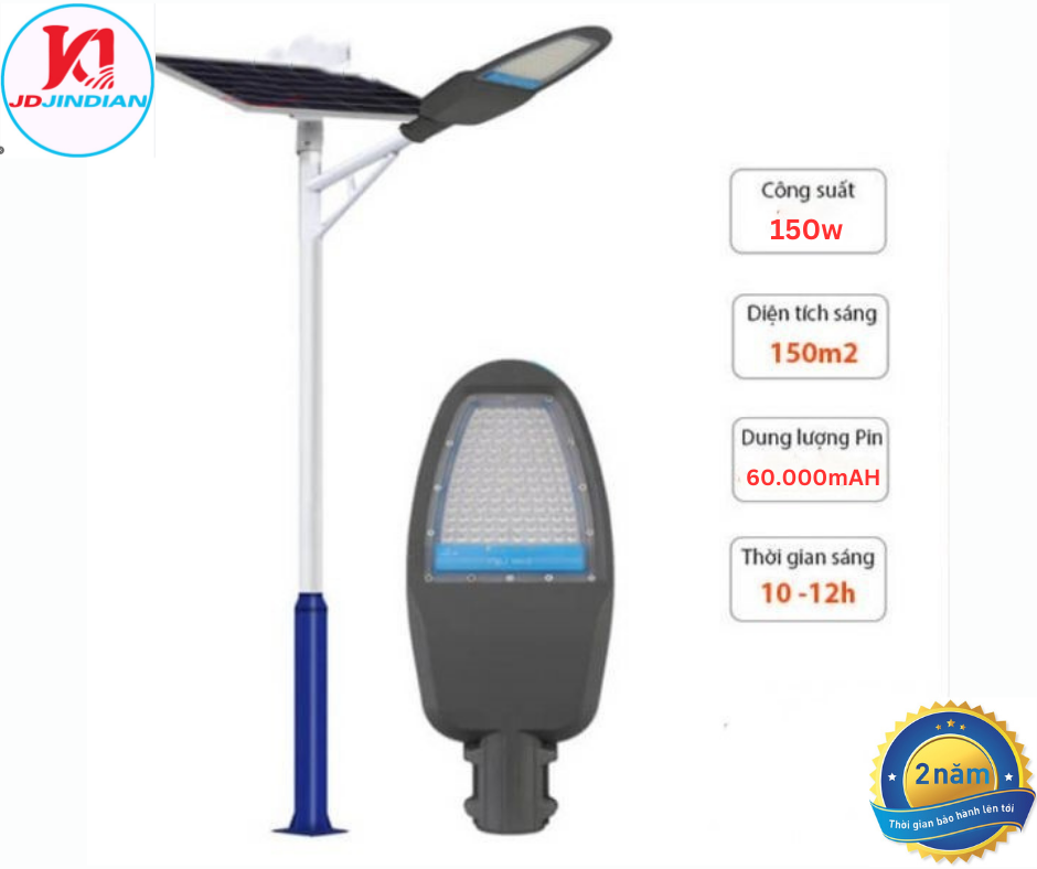 Đèn đường năng lượng mặt trời, đèn năng lượng mặt trời jindian jd-z150|150w|, jd-z150|200w|. chính hãng.