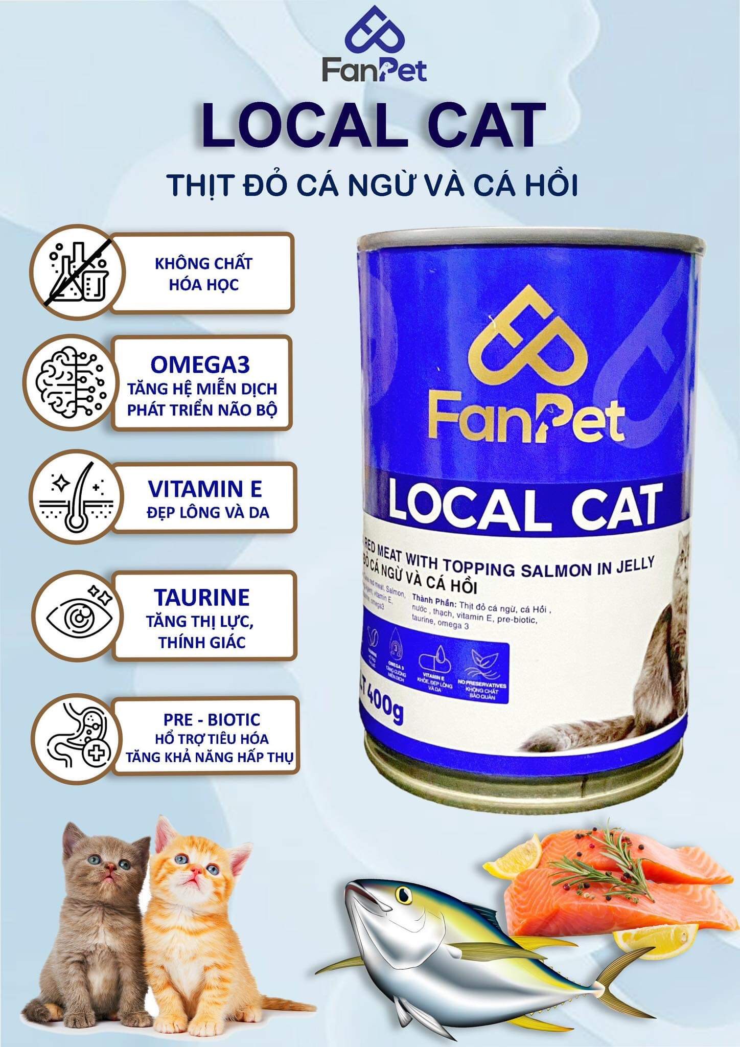 Pate LOCAL CAT 400g Dành Cho Mèo - Pate Mèo