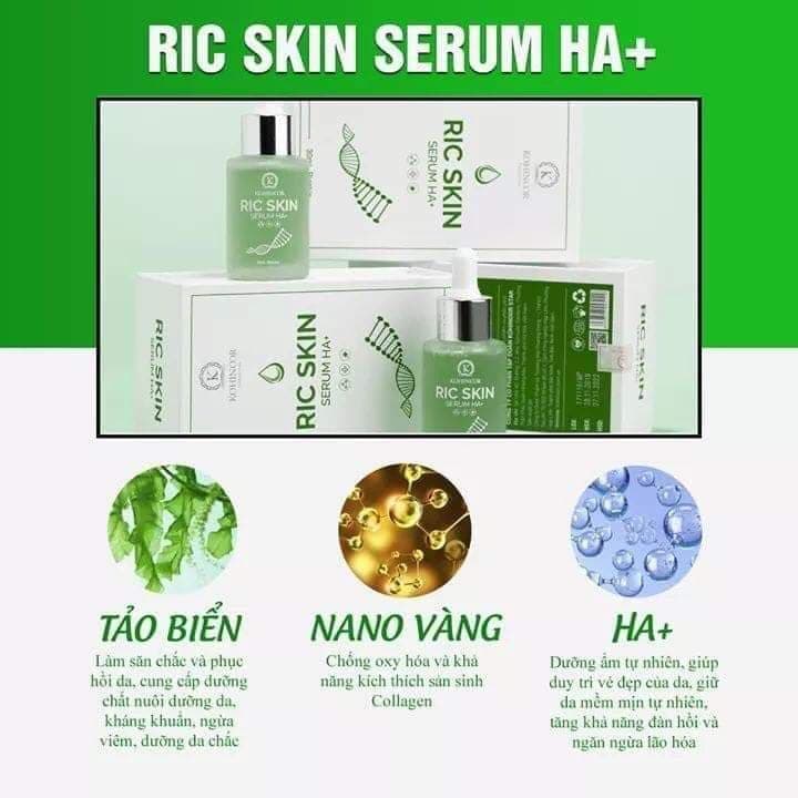 [Chính hãng] RIC SKIN Combo Chăm Sóc Da Từ Tảo Biển
