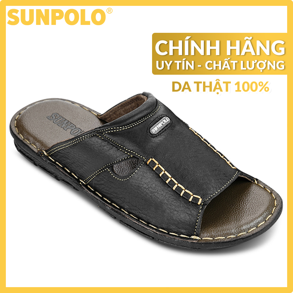 Men leather sunpolo sandals aqn012