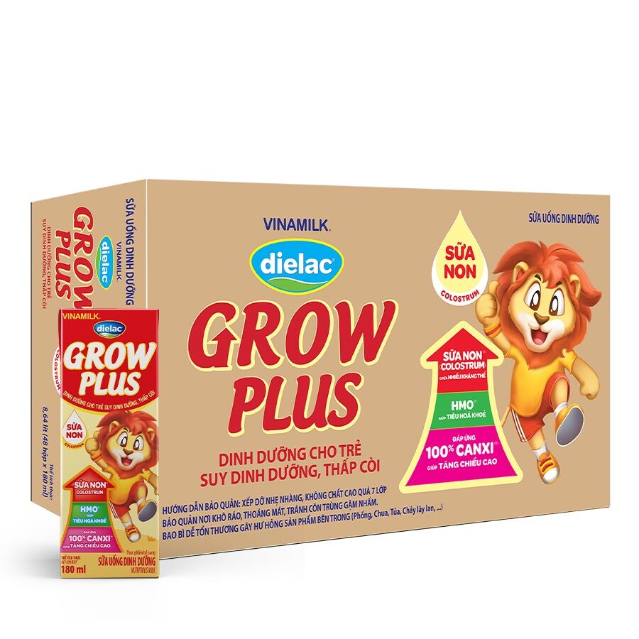 [Hoàn tiền 12%] Sữa Bột Pha sẵn Dielac Growplus đỏ 180ml