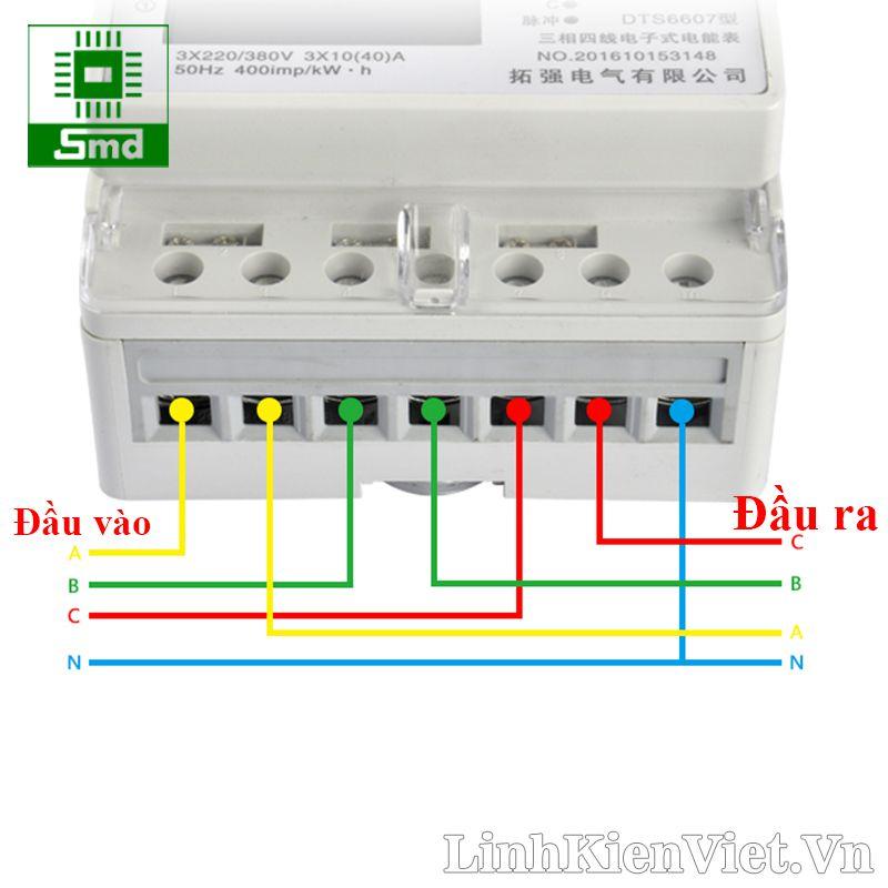 Công tơ điện tử 3 pha DTS6607 50Hz 20(80)A
