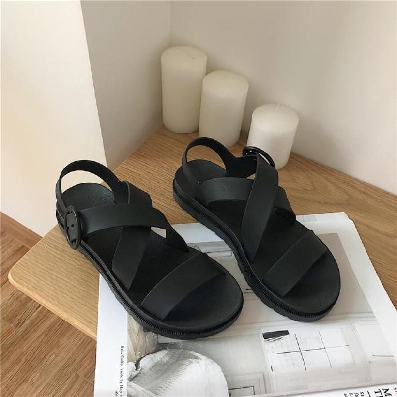 Sandal nữ chun chéo siêu mềm - dép quai hậu nữ đi học đế bằng đế bánh mì đế bệt 3 quai ngang hàn quốc đẹp giá rẻ giá rẻ