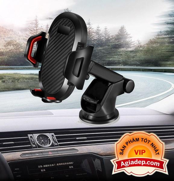 Giá đỡ điện thoại trên oto xe hơi car (Có 2 chân hút + chân kẹp) Đa năng tiện dụng (chân đế, giá kẹp) - Agiadep