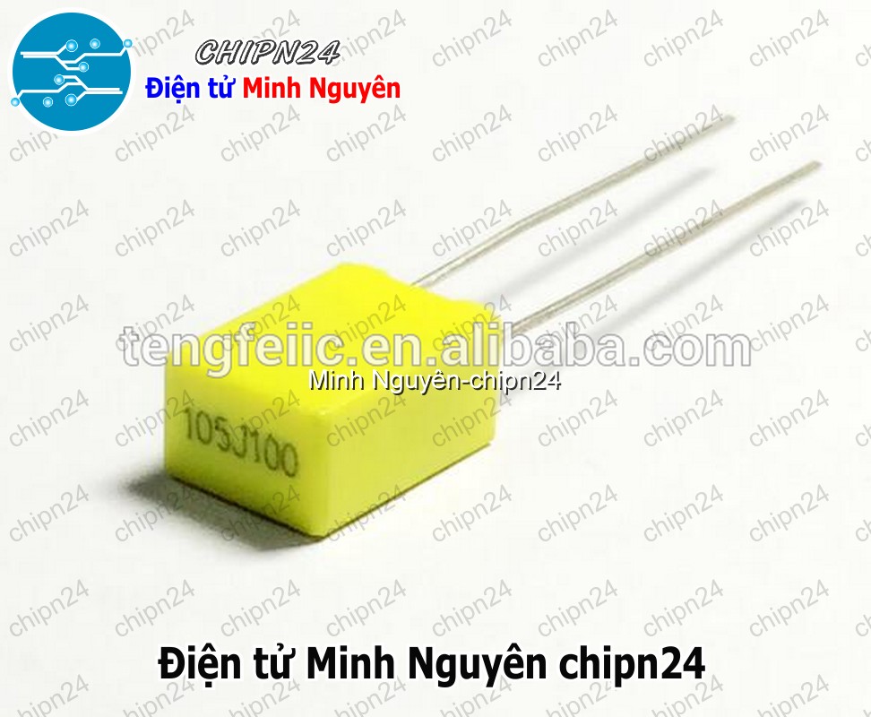 [5 con] (K268) Tụ kẹo vàng 105J 100V (5MM) (105 1uF) - HH003061