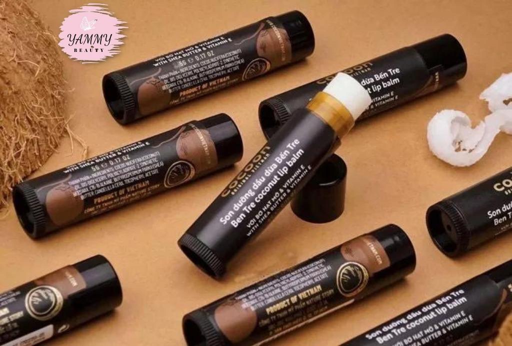 Son dưỡng môi,son cấp ẩm Cocoon từ dầu dừa bến tre giảm thâm nứt nẻ môi - Gia Tuệ House