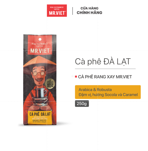 Cà phê Đà Lạt - thương hiệu MR ,VIET (MR.VIET Dalat - Ground Coffee )