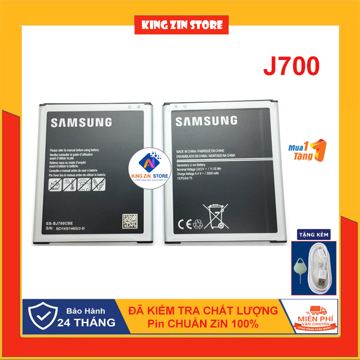 Pin dành cho SAMSUNG J7 (2015) J700, J7 Duo, On 7 (2015), J4 2018 dung lượng 3000mAh Chuẩn Zin - Tặng Cáp sạc