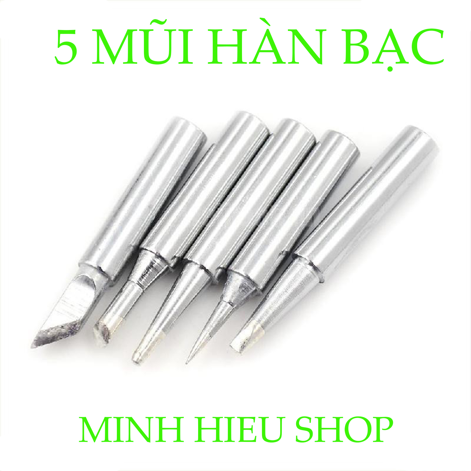 Set 5 Mũi Hàn Điện 936 Màu Bạc_Chất Lượng