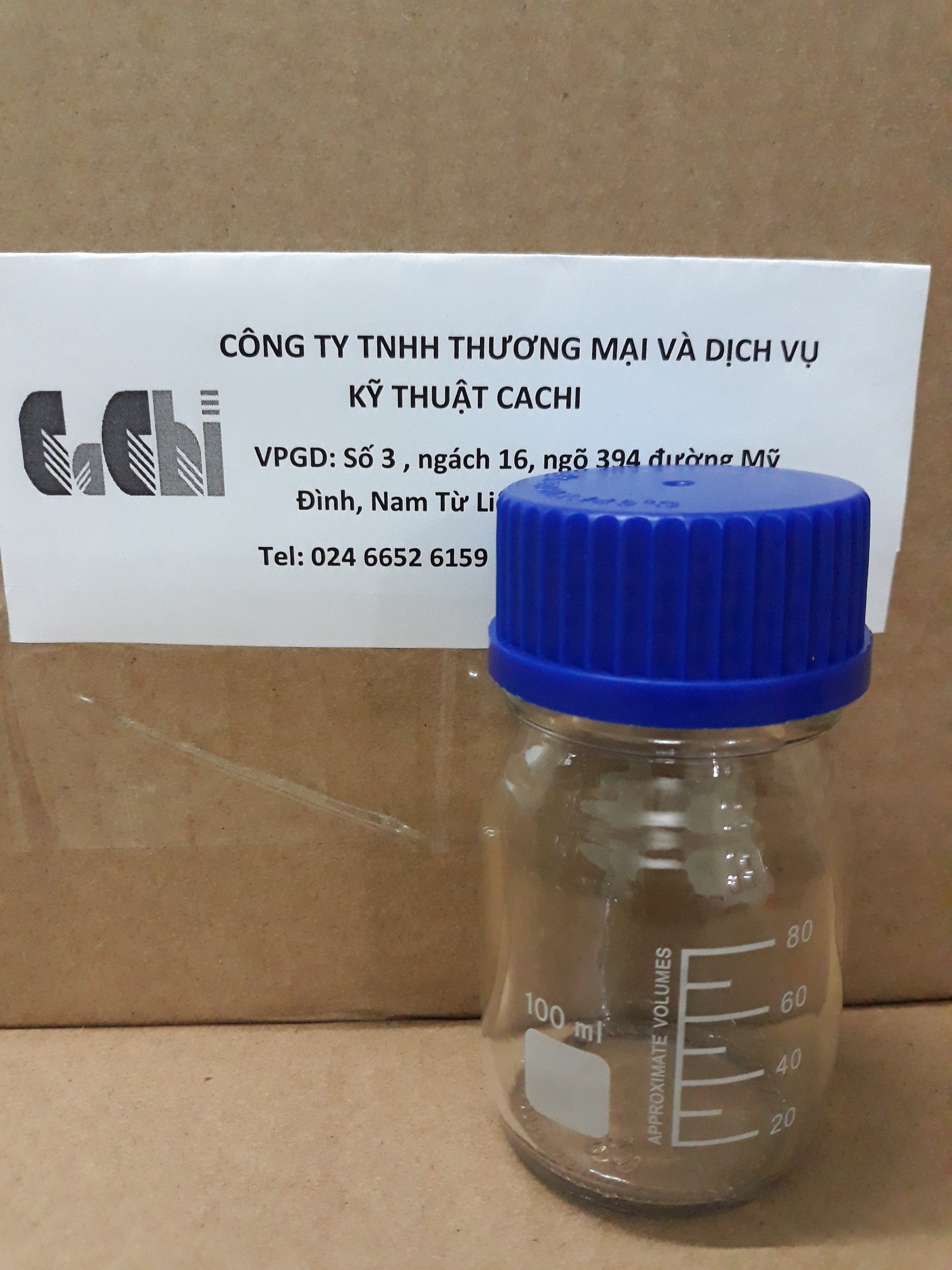 Chai thủy tinh trung tính nắp văn xanh 100ml