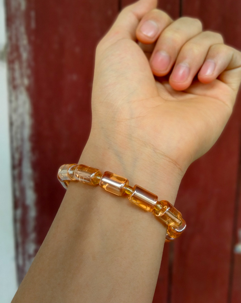 Chuỗi Tràng Hạt Mân Côi đá đốt trúc vàng trong